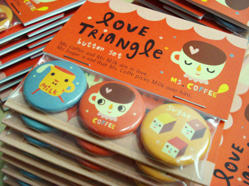 Love Triangle Button Sets