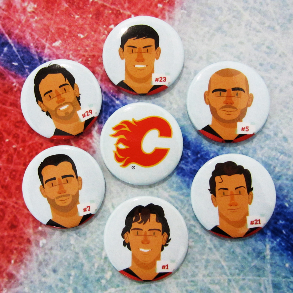 Calgary Flames Buttons